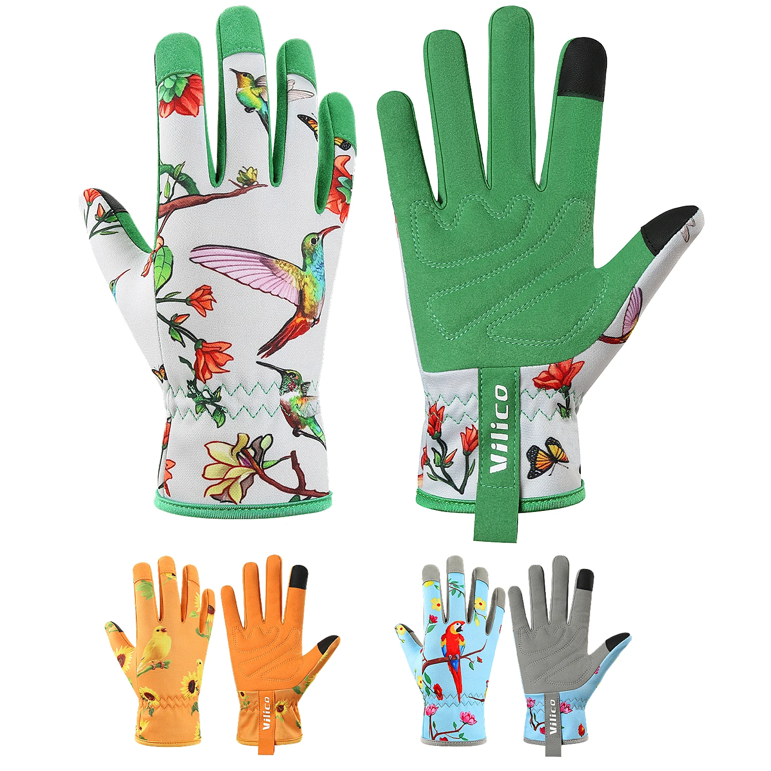 Gartenhandschuhe für Damen, atmungsaktive Leder-Gartenhandschuhe mit Griff, dornensichere, stichfeste Arbeitshandschuhe