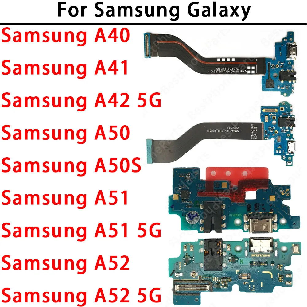 Charging Port For Samsung Galaxy A40 A41 A42 A426 A50 A50s A507 A51 A52 5G USB Charge Board PCB Dock Connector Flex Spare Parts