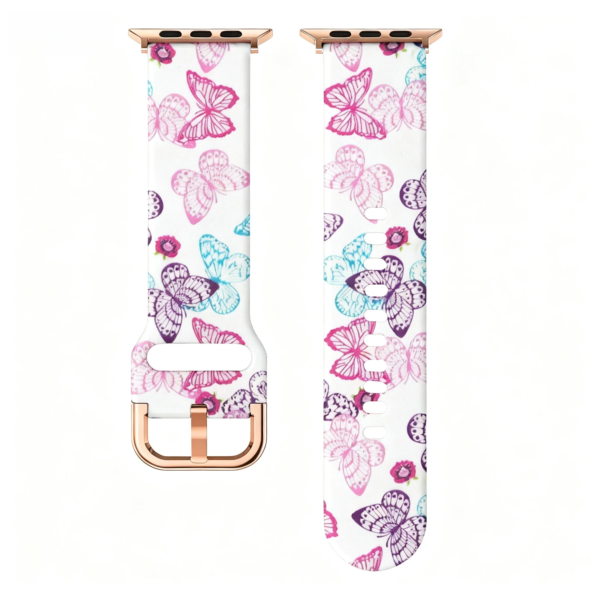 Pulsera para Apple Watch Band 46mm 42 45 41 44 40 38mm Correa de silicona impresa para iWatch Series 10 9 8 7 6 5 4 se ultra 2 49mm