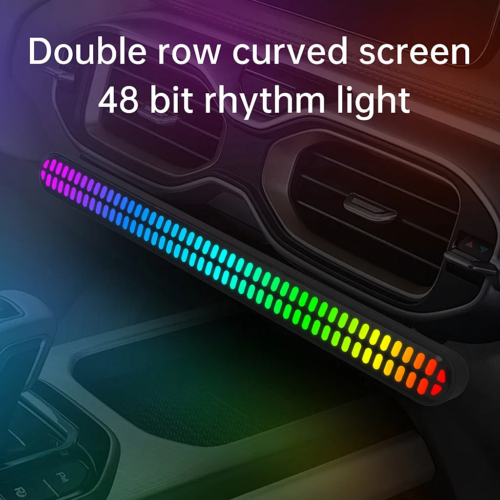 

Музыкальные ритмичные светильники 48/64 бит, интерьерные атмосферные светильники для киберспортивной комнаты, настольного компьютера, игр, настроение-светильники, подарки