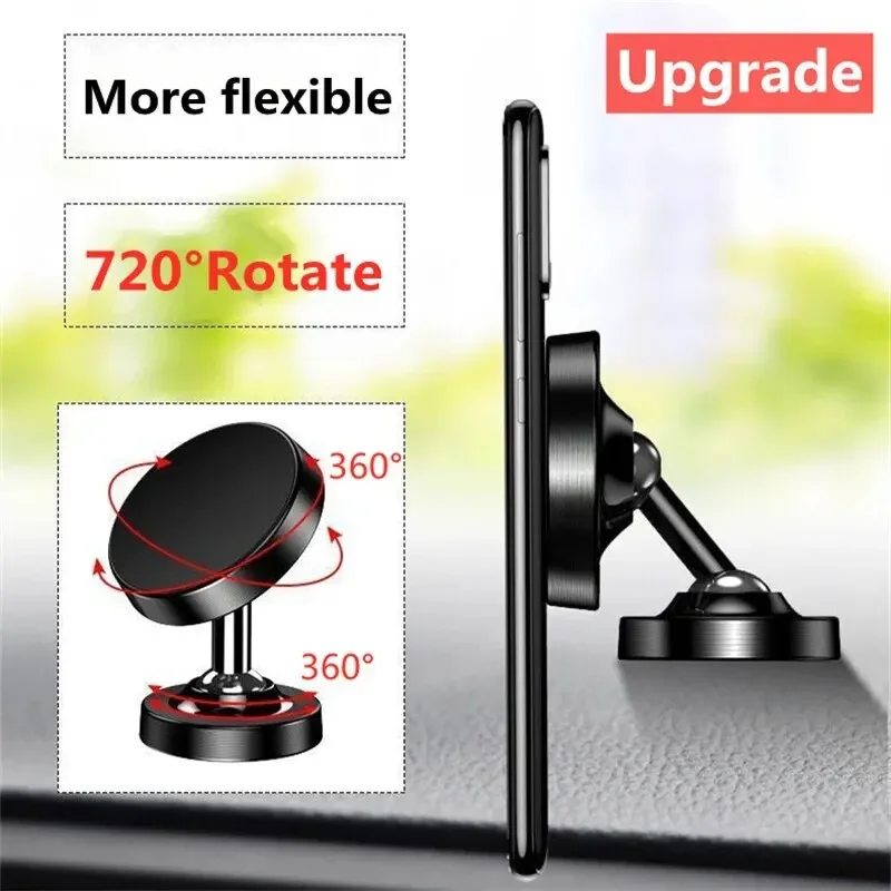 Magnetyczny uchwyt samochodowy na telefon Stojak na deskę rozdzielczą Magnes do montażu samochodowego Smartfon Mobilna obsługa w uchwycie samochodowym dla iPhone'a Samsung Xiaomi — zdjęcie 3
