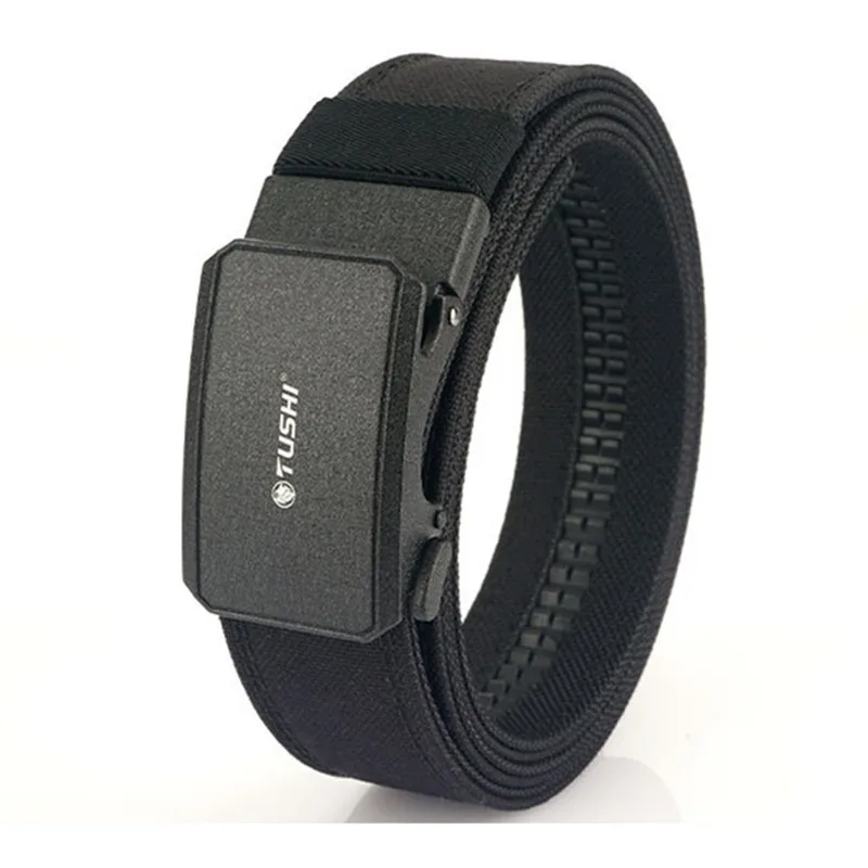 

Tactical Ratchet Belt Alloy Buckle Canvas Hanging Gun Belt Men Outdoor Hunting Load-bearing Belt Waistband