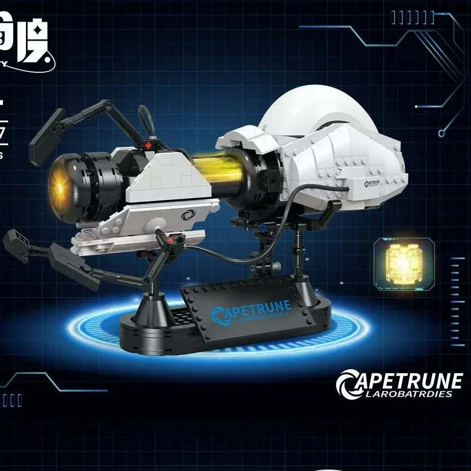 Gorąca Gra Technologia Przyszłości Zaawansowana Technologia Portalowy Pistolet Klocki Konstrukcyjne Podróż w Czas Pistolet Transferowy Model DIY Portal Nauka Zabawki do Składania