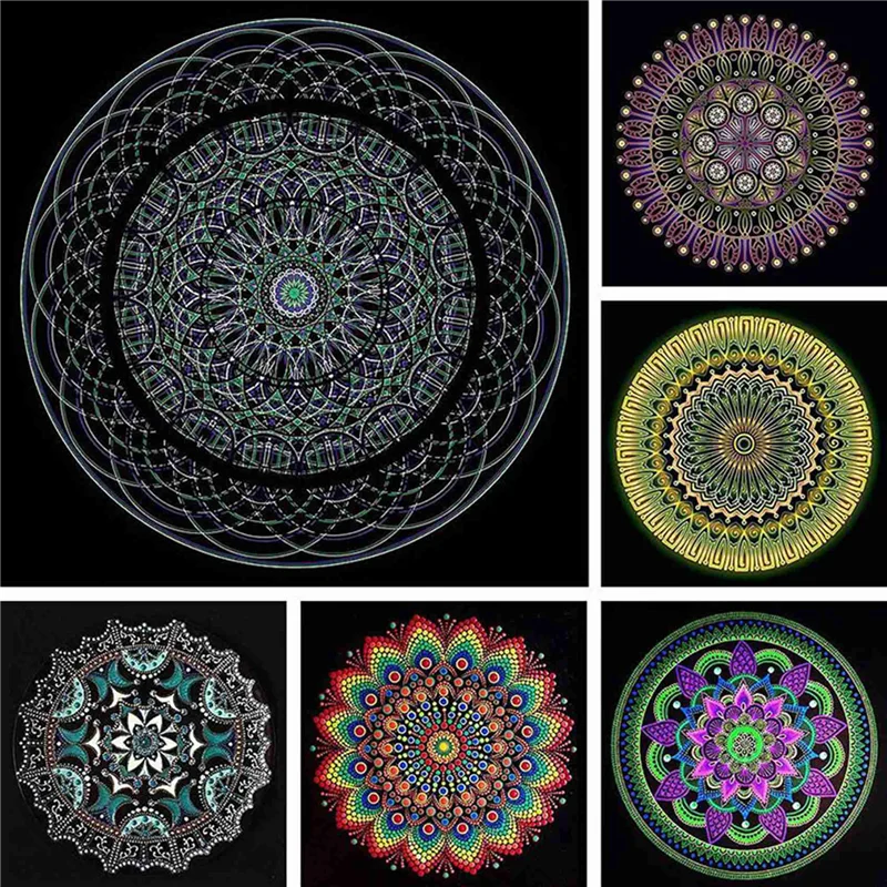 

Top-16 Pcs 15Cm Black Mandala Kraft Paper Round Cardboard For Painting DIY Cardboards For Artist Painter