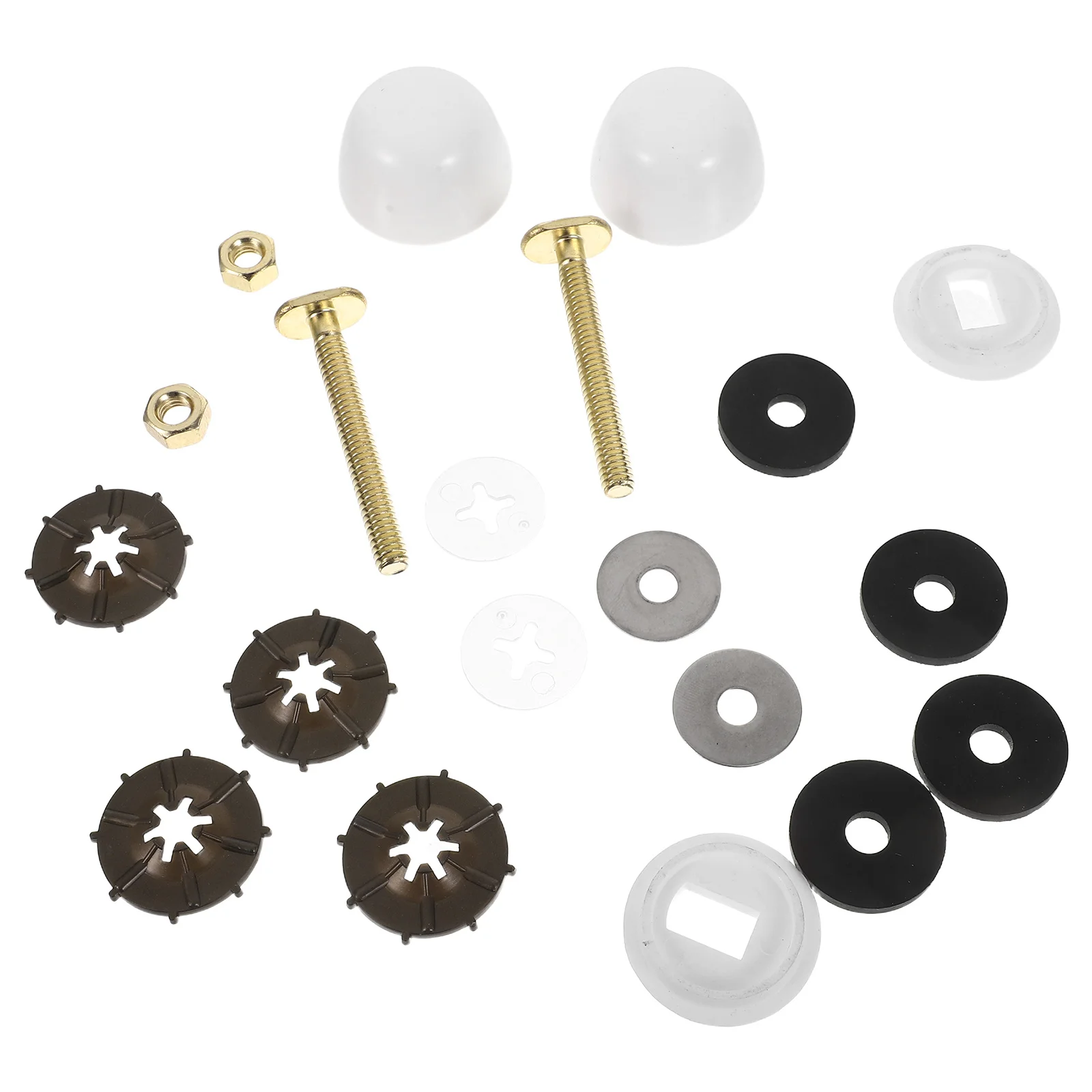

1Set Toilet Seat Bolts Fittings Kit Universal Stainless Steel Floor Anchor Screws Waterproof Gasket Toilet Bolt Covers