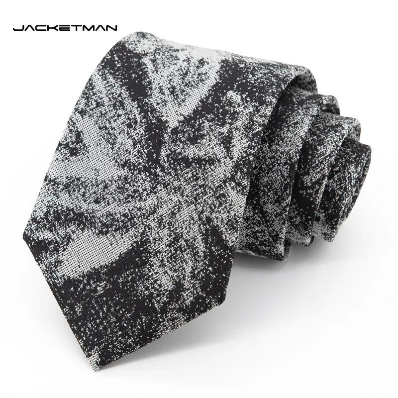 high-quality-necktie-black-personalized-fashionable-gray-patterned-pattern-men's-business-dress-shirt-accessories-8cm-wide-tie