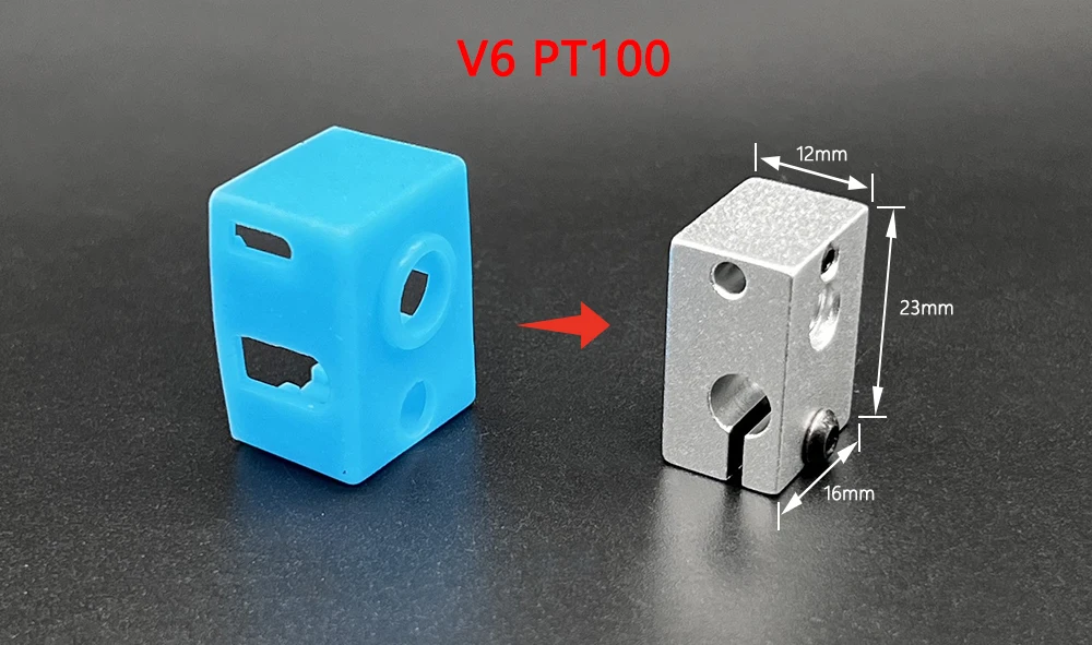 3D Drucker Teile Voron 2,4 Düse Bimetall Throat Druckkopf E3D V6 Hotend Prusa Remote Direct Kühlkörper Extruder Zubehör – Detail 1