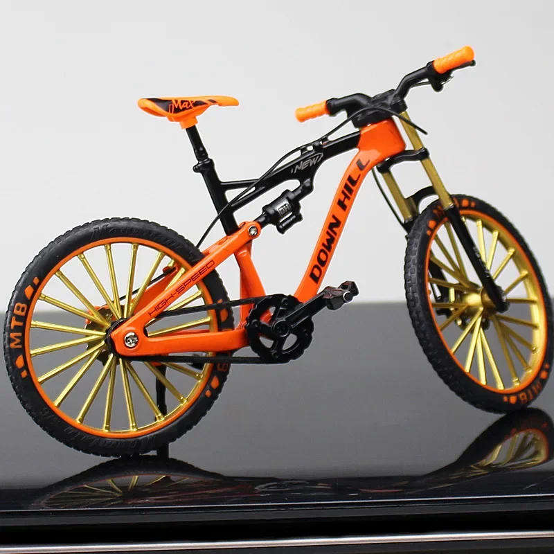 1:10 Mini Finger Mountain Alloy Bicycle Diecast Model Metal Bike Racing Toy Bend Road Simulation Collection Toys