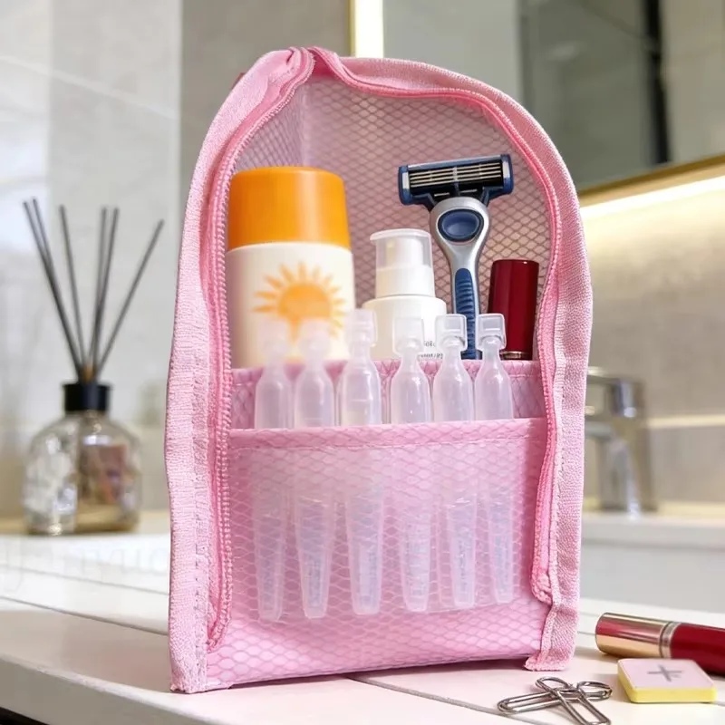 EVA Mesh Cosmetic Bag for Travel Makeup Organizer