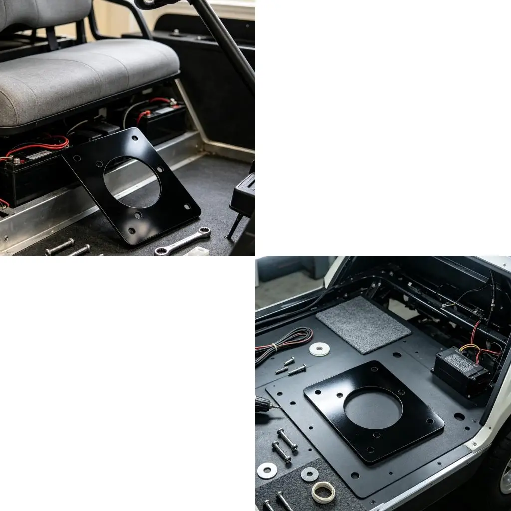 Q39E Golf Cart Charging Port Adapter Panel Repair Parts Accessories