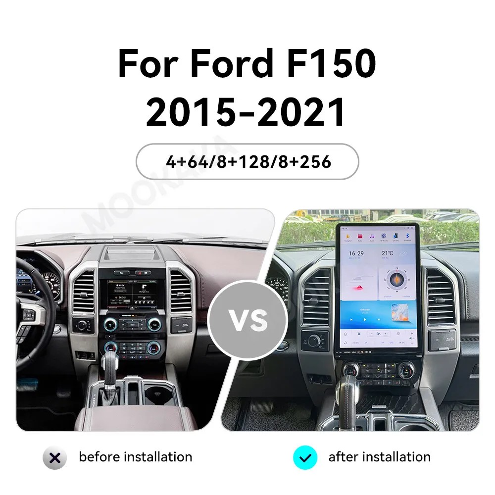 For Ford F150 F350 Raptor 2015 - 2021 Car Radio Multimedia Player Wireless Carplay Android Auto Autoradio Stereo GPS Navi Unit