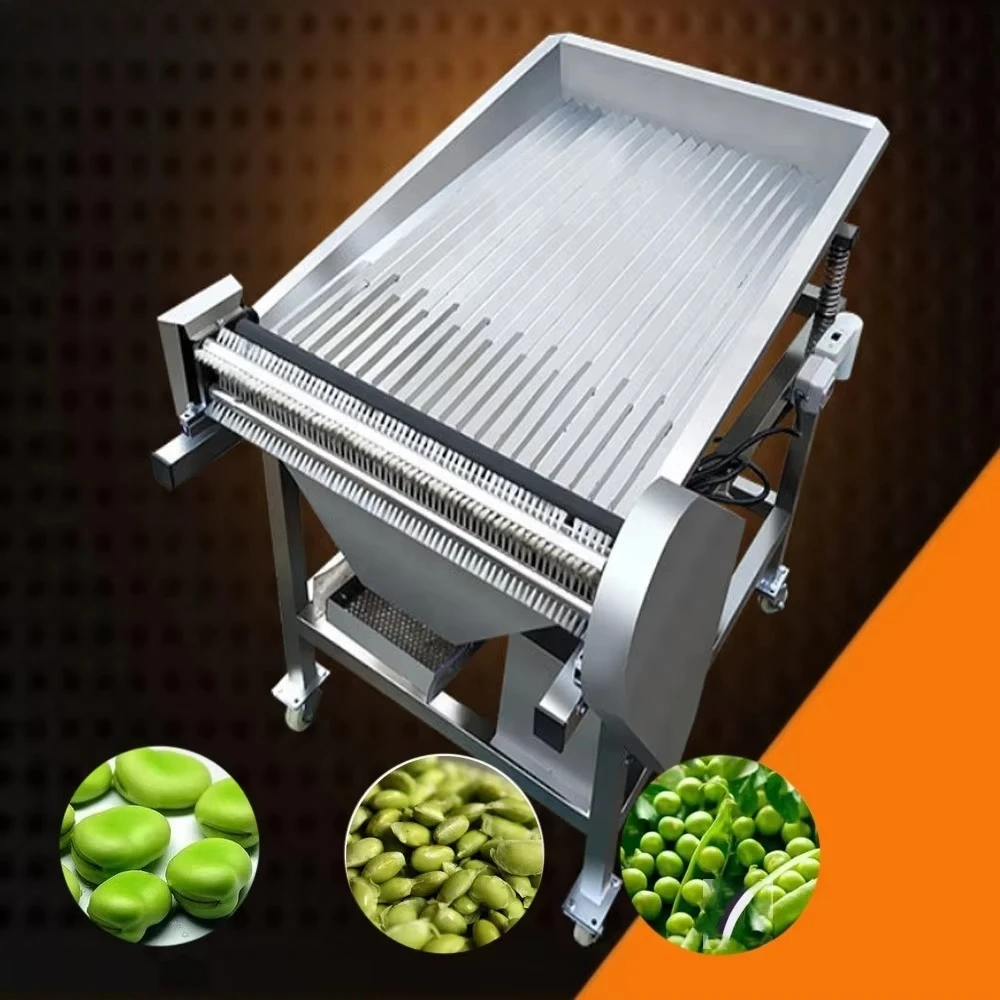 Adjustable Green Fresh Pea Soybean  Peeler Removing Shelling Machine