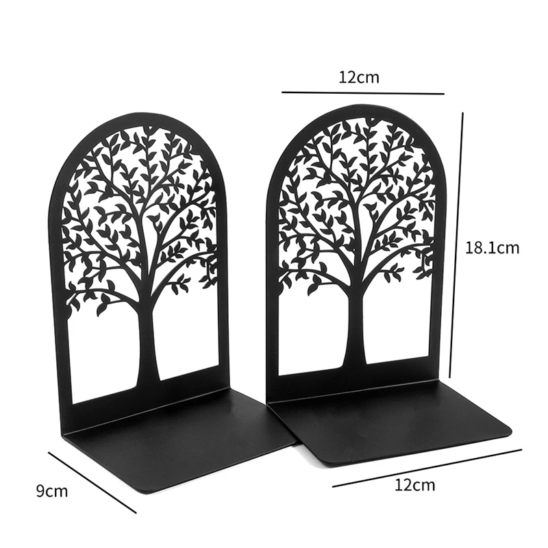 Sujetalibros de Metal para libros pesados, soportes modernos de árbol para estantes, soporte para libros para el hogar y la Oficina