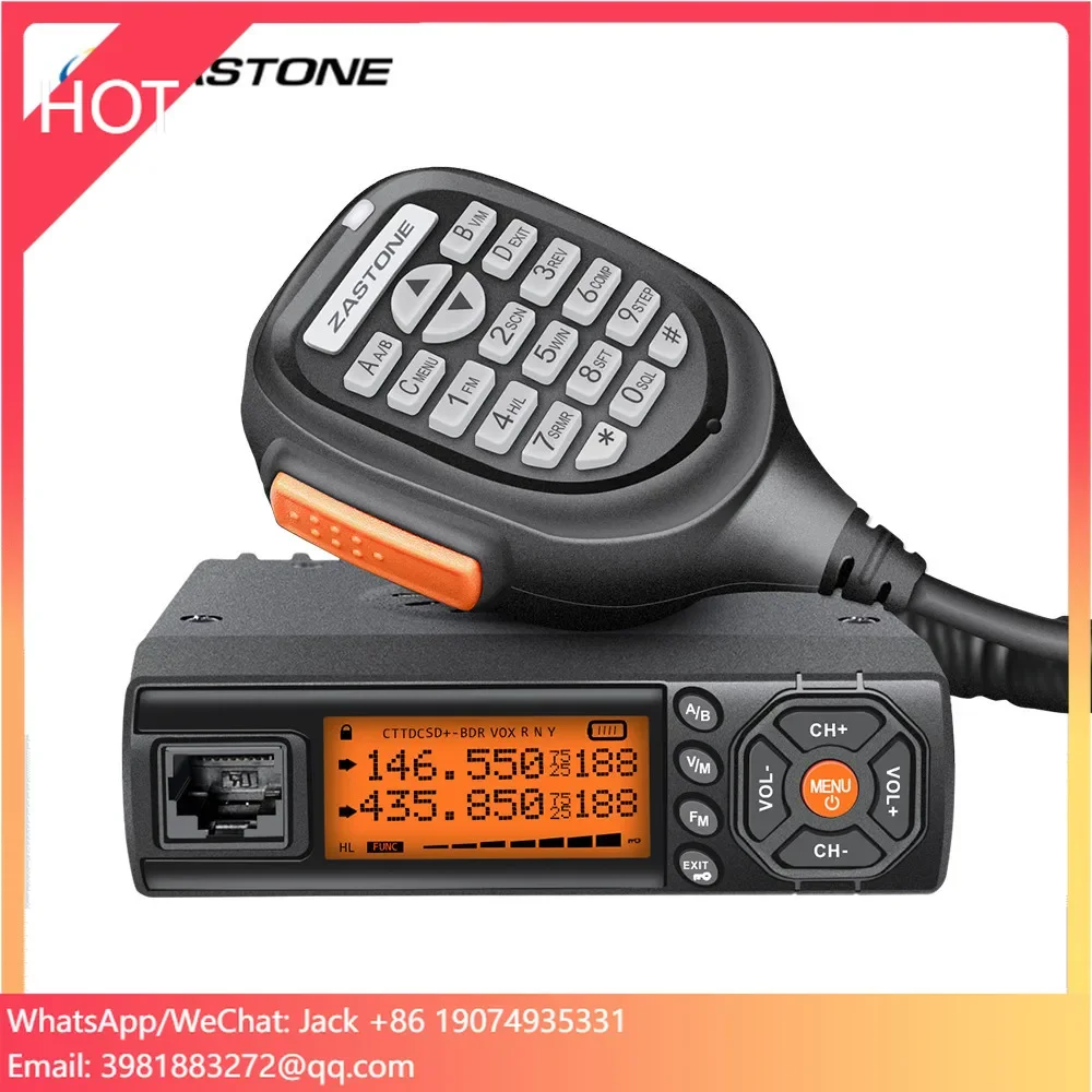 ZASTONE Z218 Zastone 25W Car Walkie Talkie Dual Band UHF VHF Mobile Radio