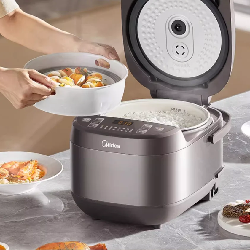 5L 붙지 않는 세라믹 유약 내부 냄비 Midea 밥솥, 가정용 5L 대용량 4L 전기 밥솥 2025 스마트 모델