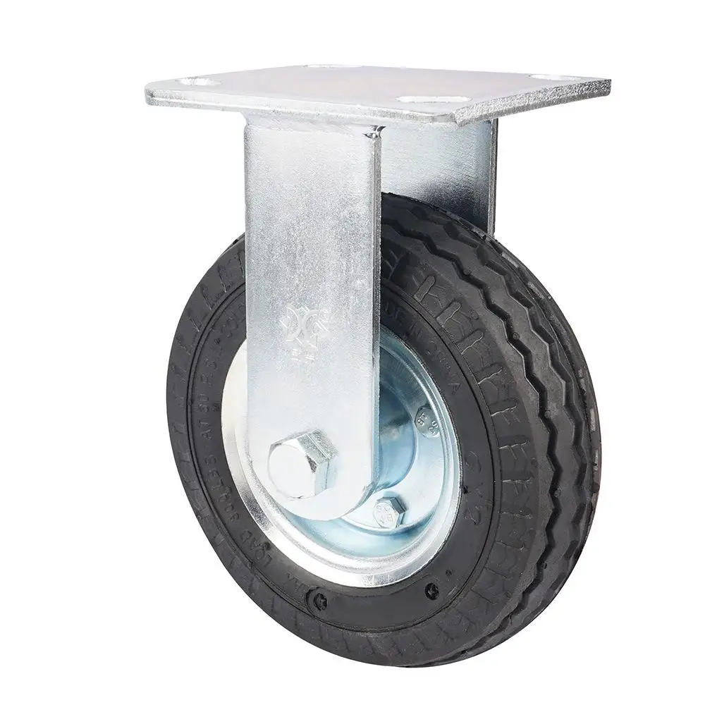 1 Pc Caster Heavy 6-inch Inflatable Directional Rubber Wear-resistant Cart Wheel