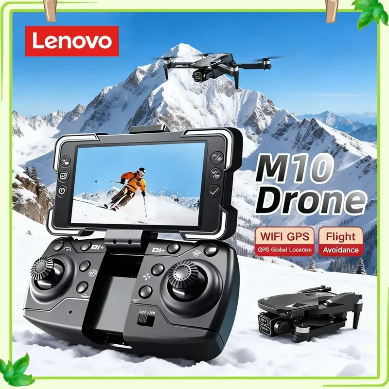

Lenovo M10 Foldable Drone 8K Shooting Dual HD Camera Built-in Screen WIFI FPV Brushless Power Obstacle Avoidance RC Aircraft