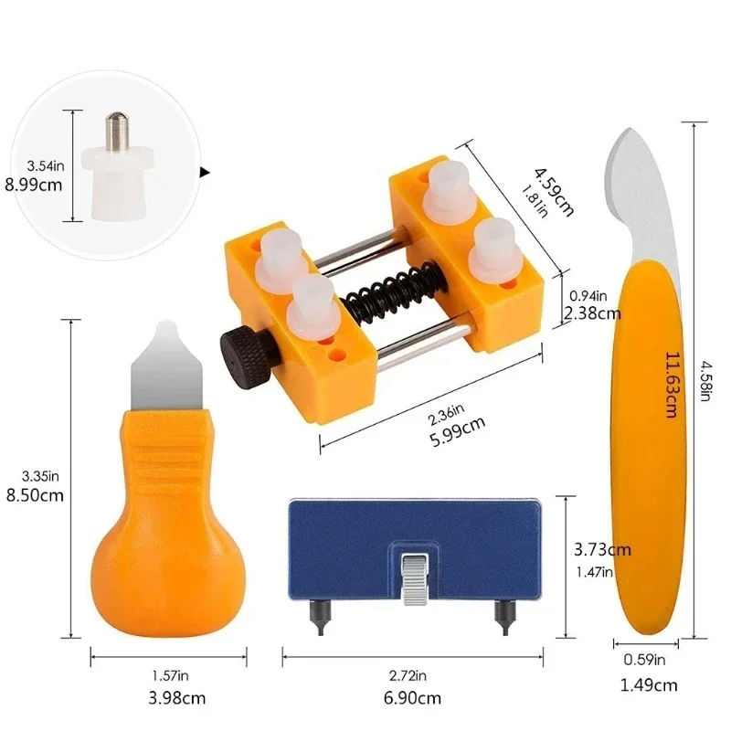 8 Pcs Professional Watchmaker Repair Tool Kit Watch Opener Knife Back Cover Remover for Battery Change Watch Repair Tool Suit image 6