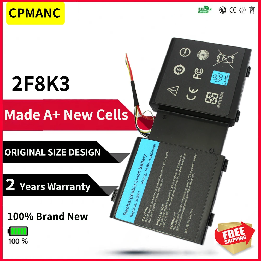 

CPMANC 2F8K3 Аккумулятор для ноутбука Alienware 17 18 M17X R5 M18X R1 0KJ2PX KJ2PX G33TT 2F8K3 KJ2PX Аккумулятор для ноутбука