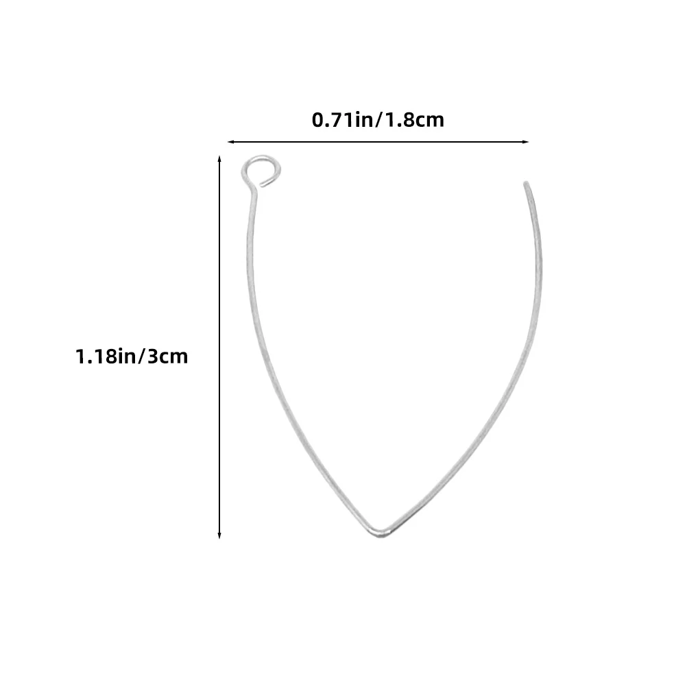 40 قطعة من أسلاك الأذن المصنوعة من الفولاذ المقاوم للصدأ هيبوالرجينيك على شكل حرف V أجزاء إكسسوارات ذاتية الصنع لصنع المجوهرات للنساء