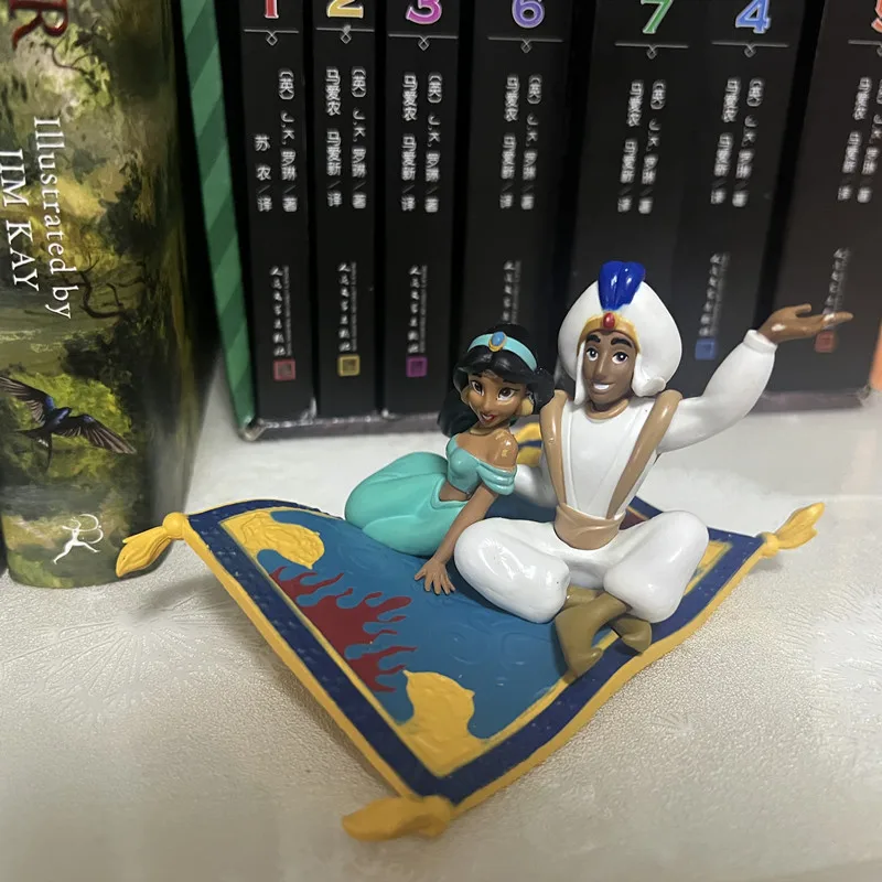 1Piece 11.5*6cm Authentic Disney Aladdin and Princess Jasmine figurine