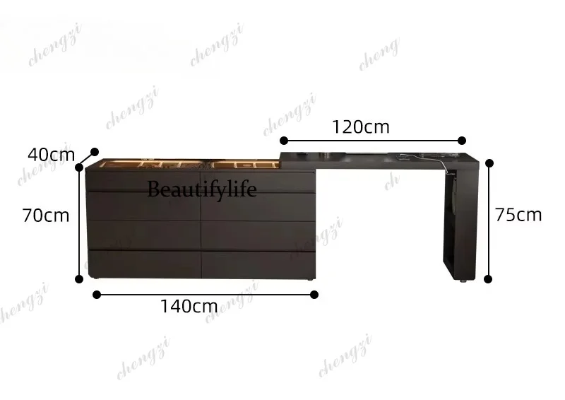 Ultra Thin Black Jewelry Cabinet Chest of Drawers Bedside Table Makeup Dresser Storage Locker for Bedroom Wall Mounted Bucket