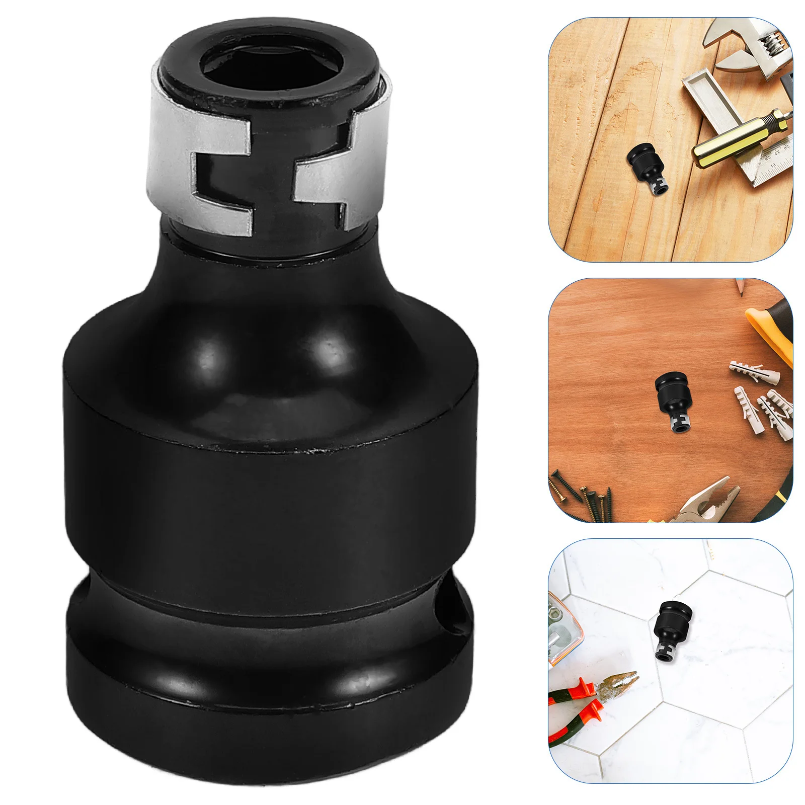 1 set adattatore per chiave elettrica testa di punta di conversione durevole ferro di plastica a sgancio rapido per parti di ricambio della chiave