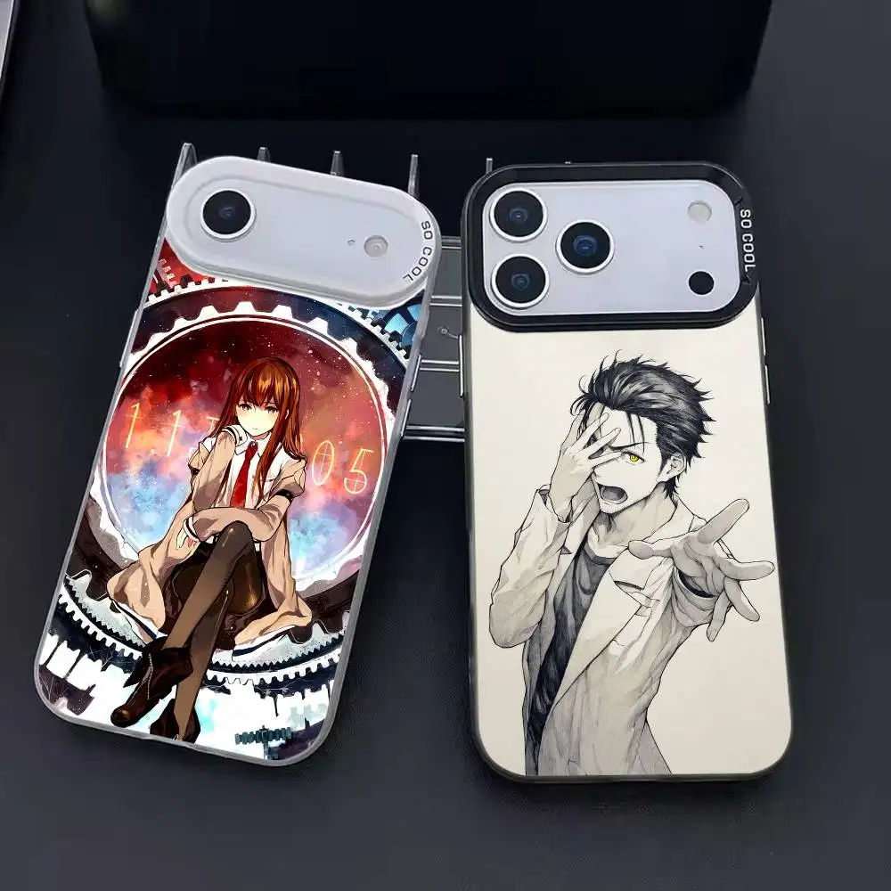 

S-Steins Gate Phone Case For iPhone 17 16 15 14 13 12 11 Pro Max Plus Silver candy Matte Cover