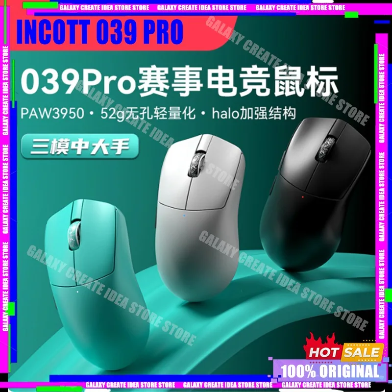 

Incott 039 Pro Wireless Mouse Tri Mod Long Battery Life Mouse Paw3950 8k Lightweight Athletic Grade Custom Office Game Mice PC