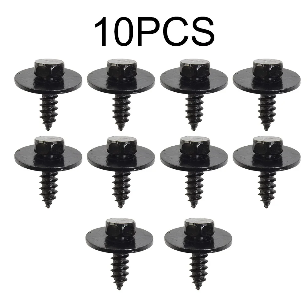 Hex Head Screw 07147129160 10PCS ABS Black Exterior Accessories For BMW E46 E60 E90 Replace Install None Brand New