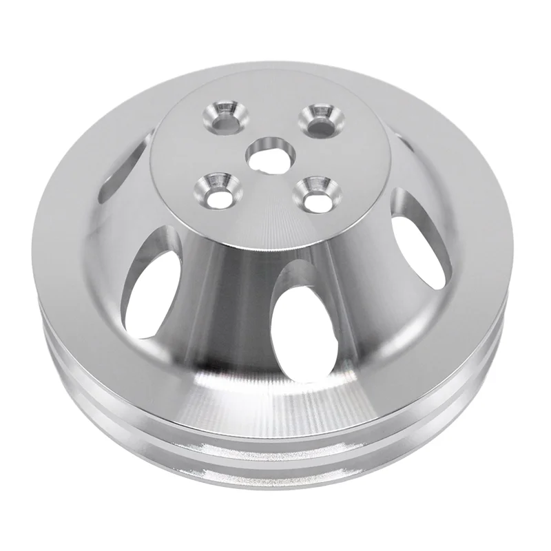

Aluminum Alloy Double Groove Water Pump Pulley Big Block For Chevy SWP BBC 396 454 2 Groove Short Water Pump