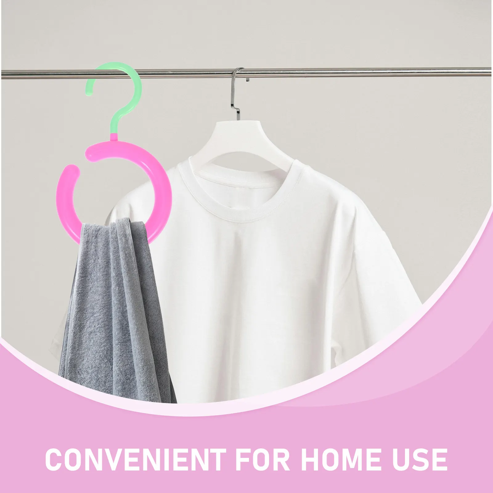 10Pcs Circular Scarf Storage Rack Multifunctional Non Slip Space-Saving Organizer for Closet Belt Purse Tie Holder view 3