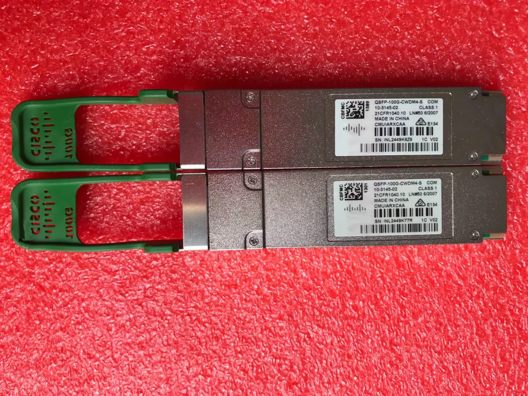 

100G QSFP 2km Fiber Adapter CI-SCO QSFP-100G-CWDM4-S 100GBASE-CWDM4 QSFP28 1310nm DOM Duplex LC SMF Optical Transceiver Module