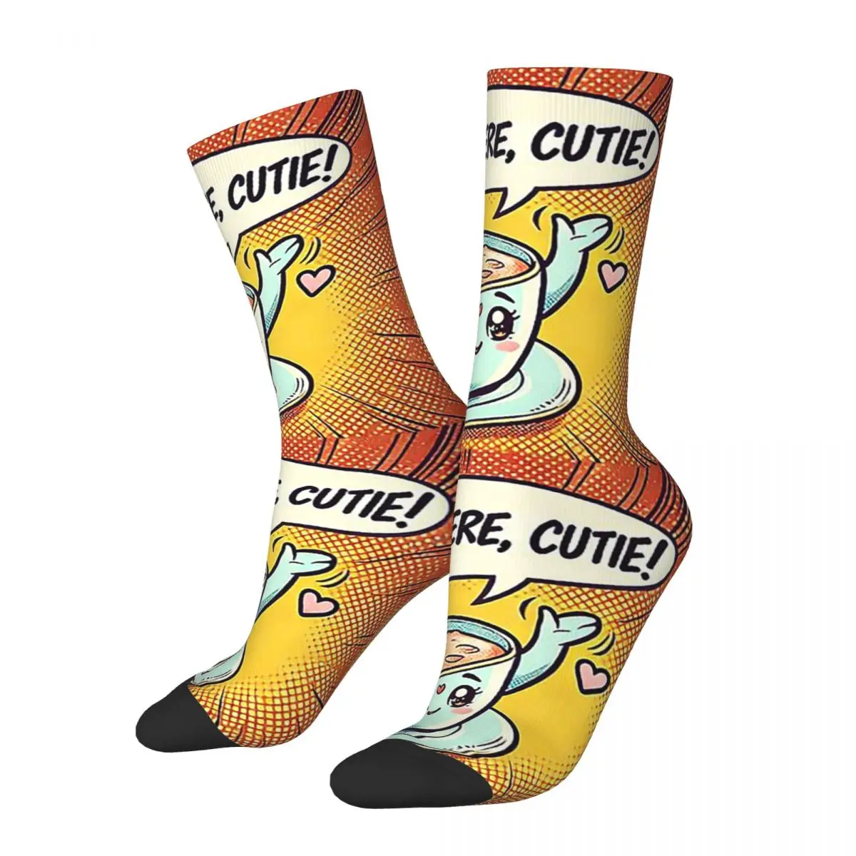 Chai There, Cutie - A Sweet Greeting Socks Harajuku Super Soft Stockings All Season Long Socks Accessories for Unisex