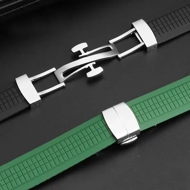 For Original Patek Philippe Grenade Fluororubber Strap Aquanaut Series 5164/5167 PP Durable Silicone  Watch Strap 21mm image 3