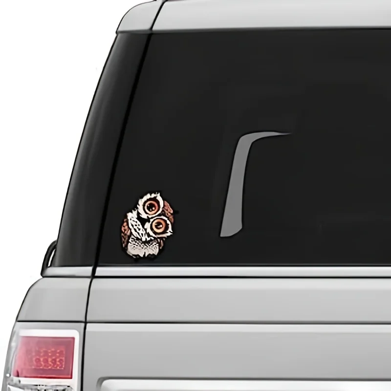 ملصقات سيارة بضوء البومة لجسم نافذة السيارة ، ملصقات مركبة مقاومة للماء ، زينة حيوانات لخزان الدراجة النارية ، 1 * * #5