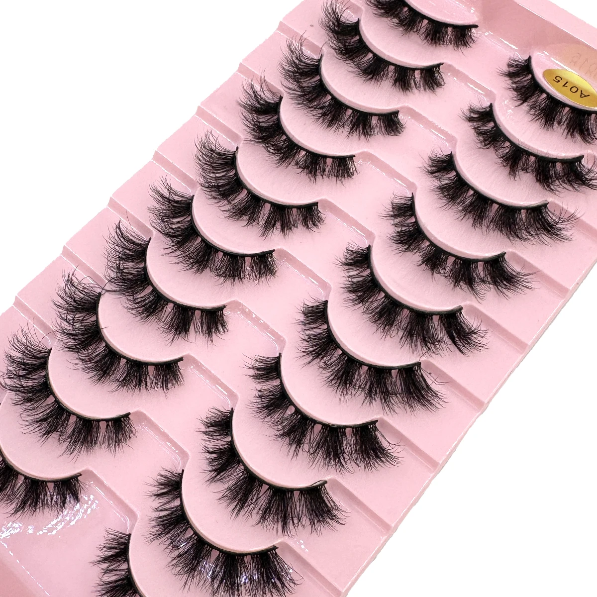 AMSDCN 10 คู่ dd รัสเซียขนมิ้งค์ขนตาปลอมธรรมชาติยาวขนตาปลอมแต่งหน้าขนตางูขนตาฟูเครื่องมือ