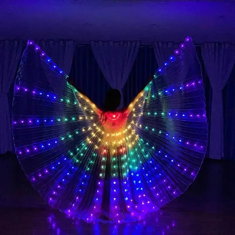 LED Luminous Wings Golden Wings Dance Props Performance with Five Rainbow Cloak Cloak Cloak Clothes Stage