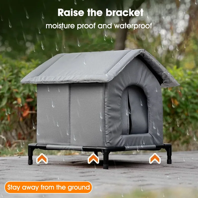 Waterproof Stray Cat House Outdoor Thickened Cat Nest Washable Foldable Pet Shelter Winter Warmth Pet House For Small Pet Supply view 2