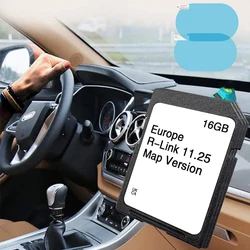 Для Renault Megane Laguna Kangoo Car Fisk R-Link 11,25 SD-карта Sat Nav 16 ГБ Европа Великобритания 2024 Карта GPS Дорожная навигация Бесплатная доставка