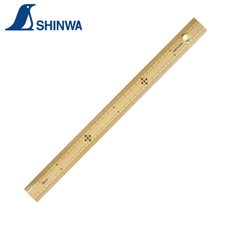 SHINWA Penguin 30cm Bamboo Rule Tailor‘s Ruler 71760 for Tailor Sewing Dressmaker Dressmaking Building Work 1PCS