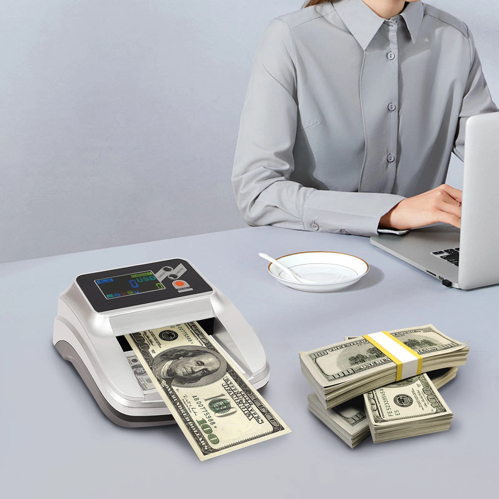 

Money Counter Machine Dollar Bill Detector Counterfeit Money Checker