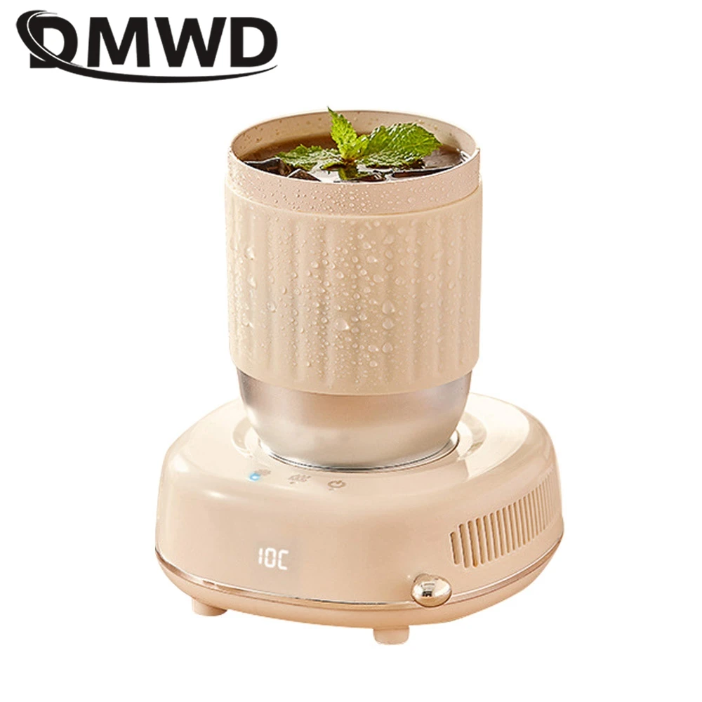 DMWD Refrigerated Cup 400ml Electric Water Heater Cold Coasters Cola Cooler Office Milk Tea Heating Cooling Machine Constant Tem