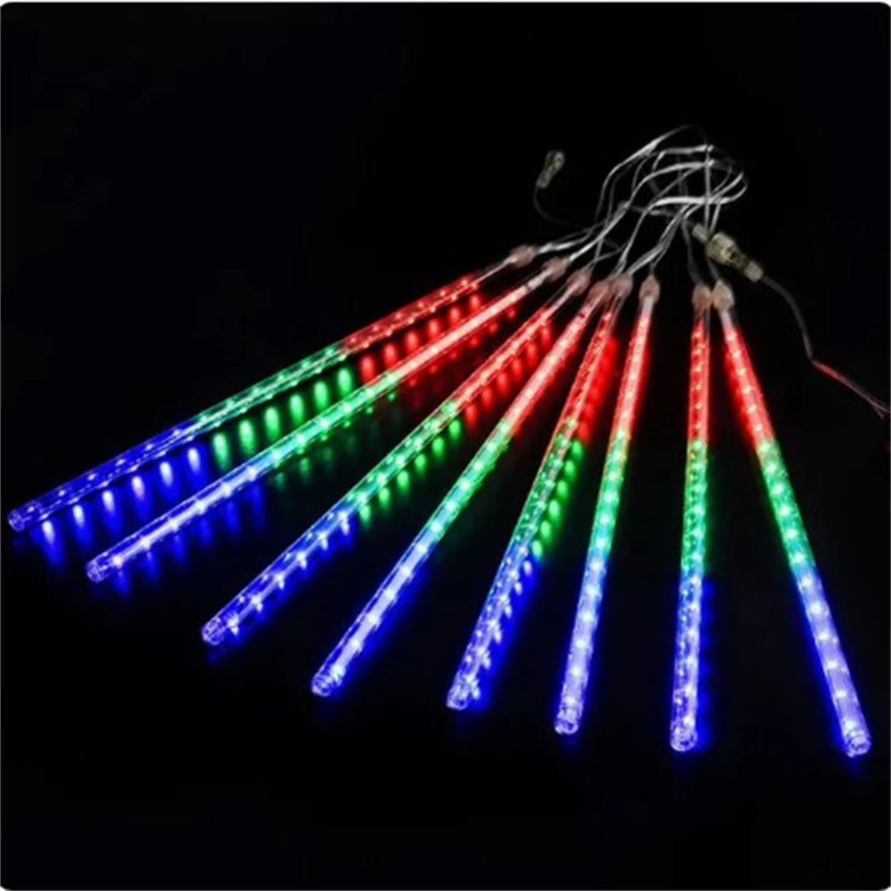 30cm LED Meteor Shower Lights String IP65 Waterproof High Brightness Fairy Lights For Garden Yard Decoration ( EU Plug)