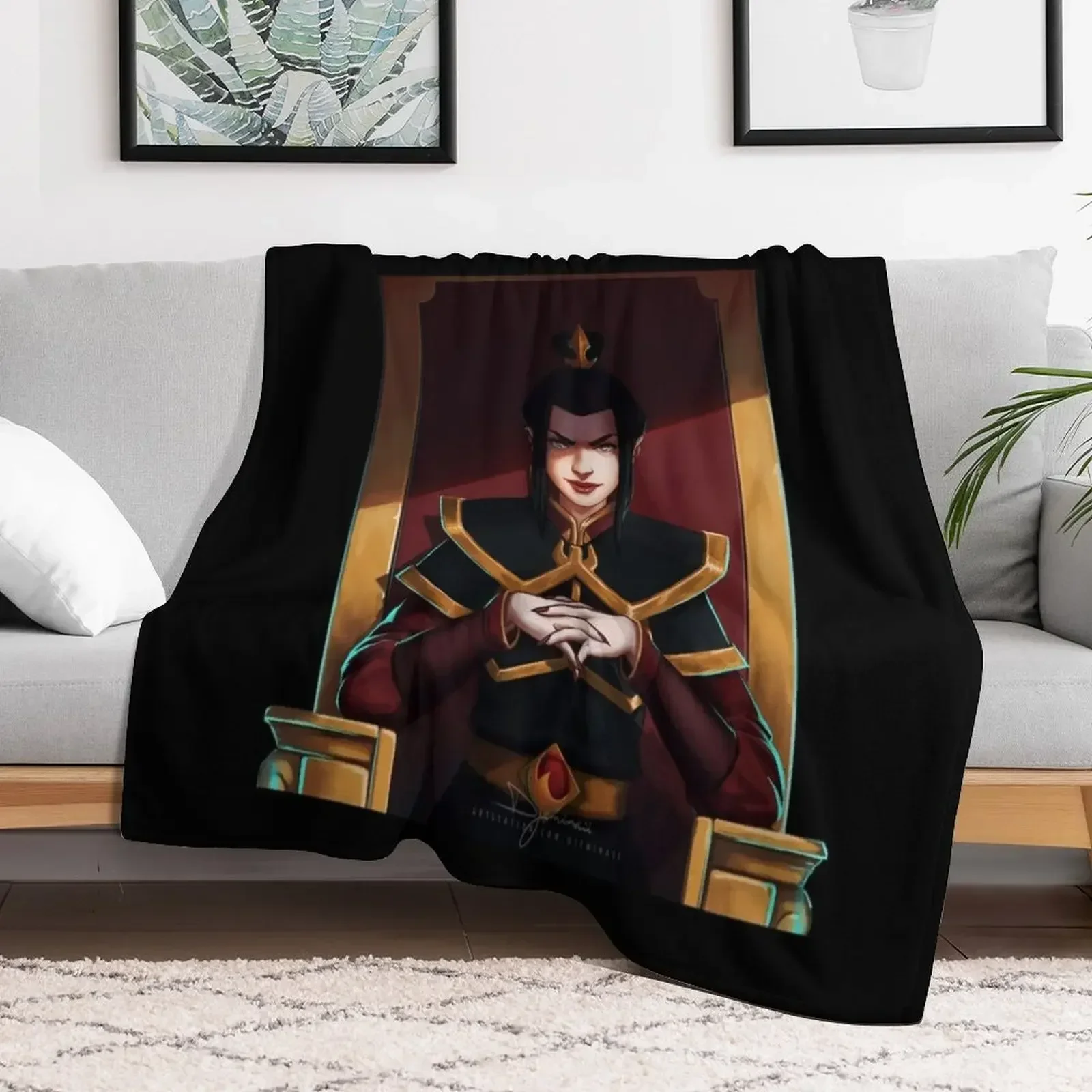 the last airbender - firelord azula Throw Blanket Flannels For Decorative Sofa Beautifuls Blankets