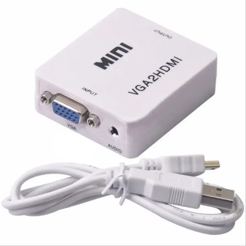 

Banggood Mini VGA to HDMI-compatible Converter Audio VGA2HDMI Support 720P 1080P Adapter Connector for PC Laptop