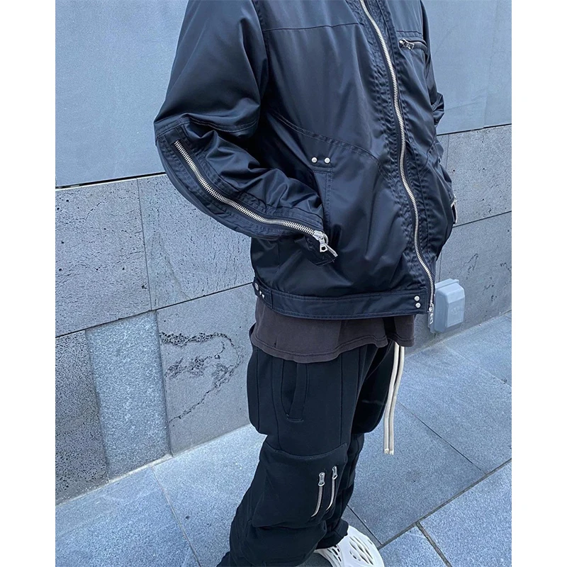 

7STU FAR ARCHIVE Streetwear Nylon Zipper Workwear Function Thin Cotton Jaet Men's Loose Fit Youthful ular ort Sle