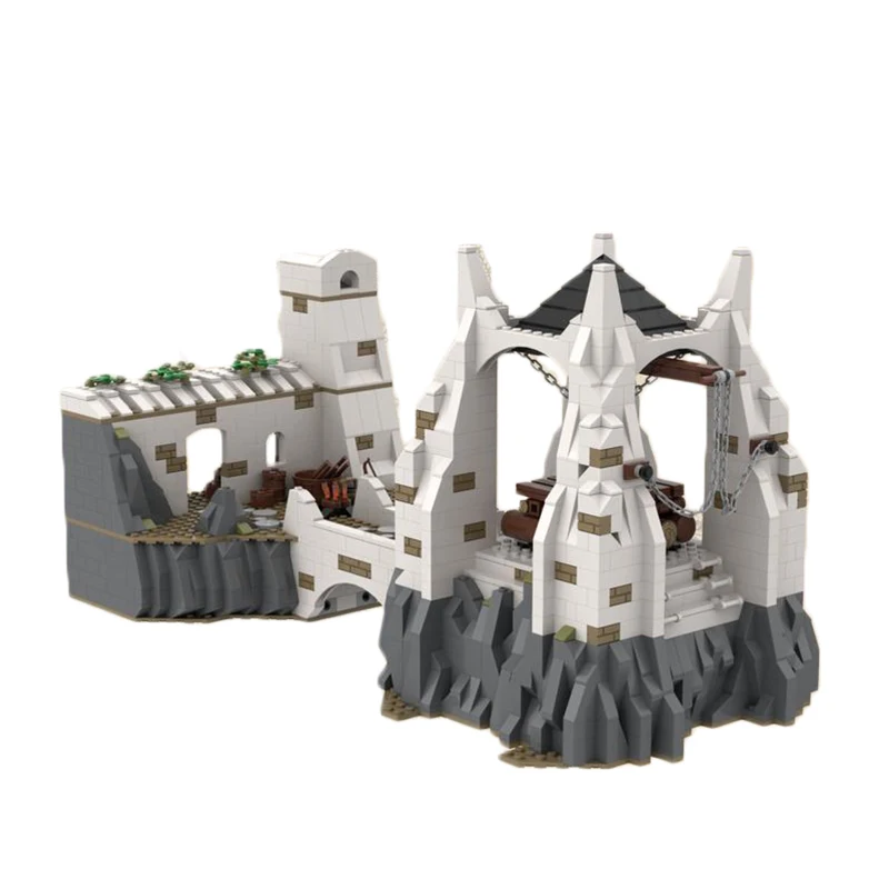 Ring Movie Series Lighting of the Beacons MOC nights Castle Model Assembly Bricks Toy Architecture Collection MOC-94553