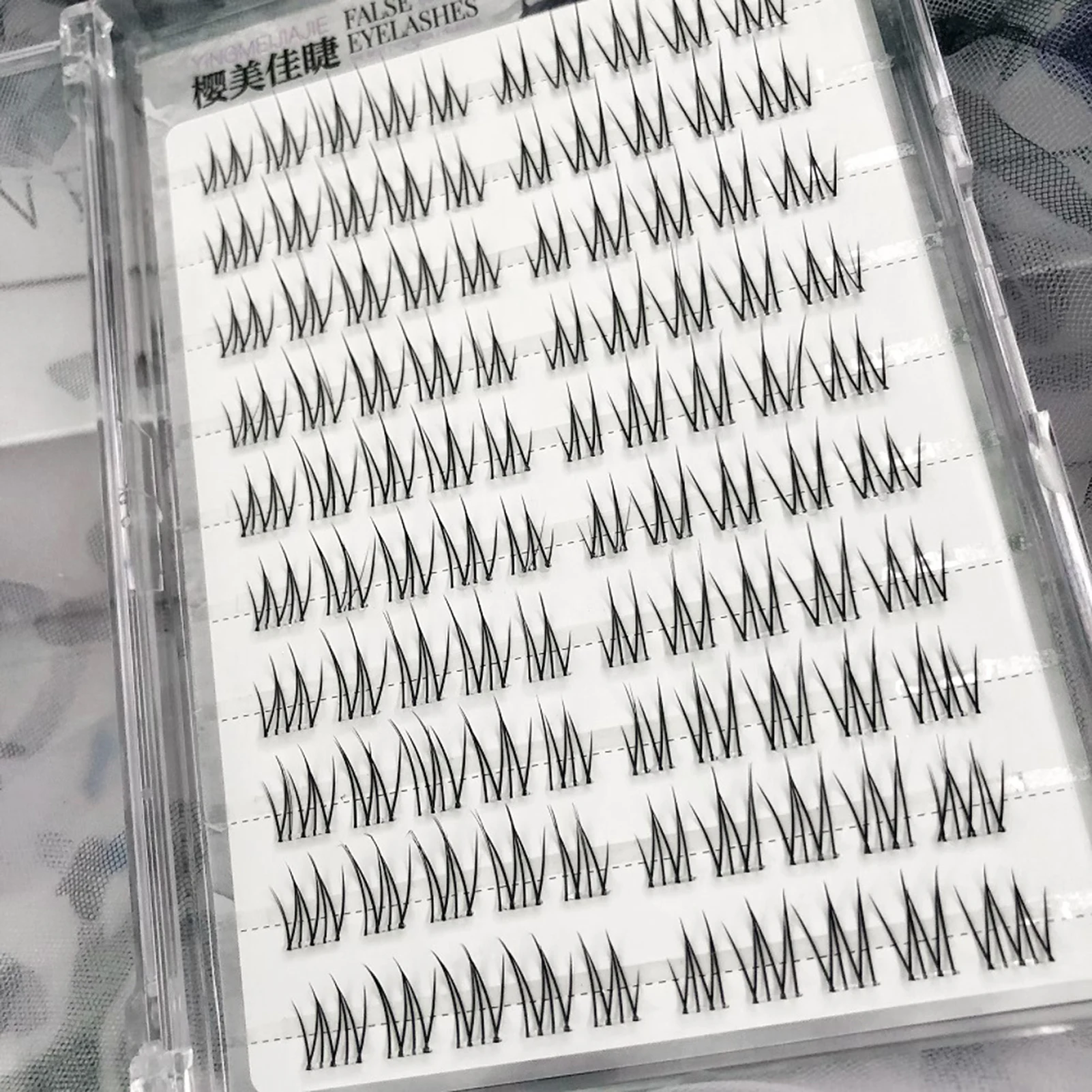 Cluster di ciglia finte coreane naturali senza colla 6/10/20 file Curling Girl Group Estensione delle ciglia Trucco quotidiano perfetto per gli occhi