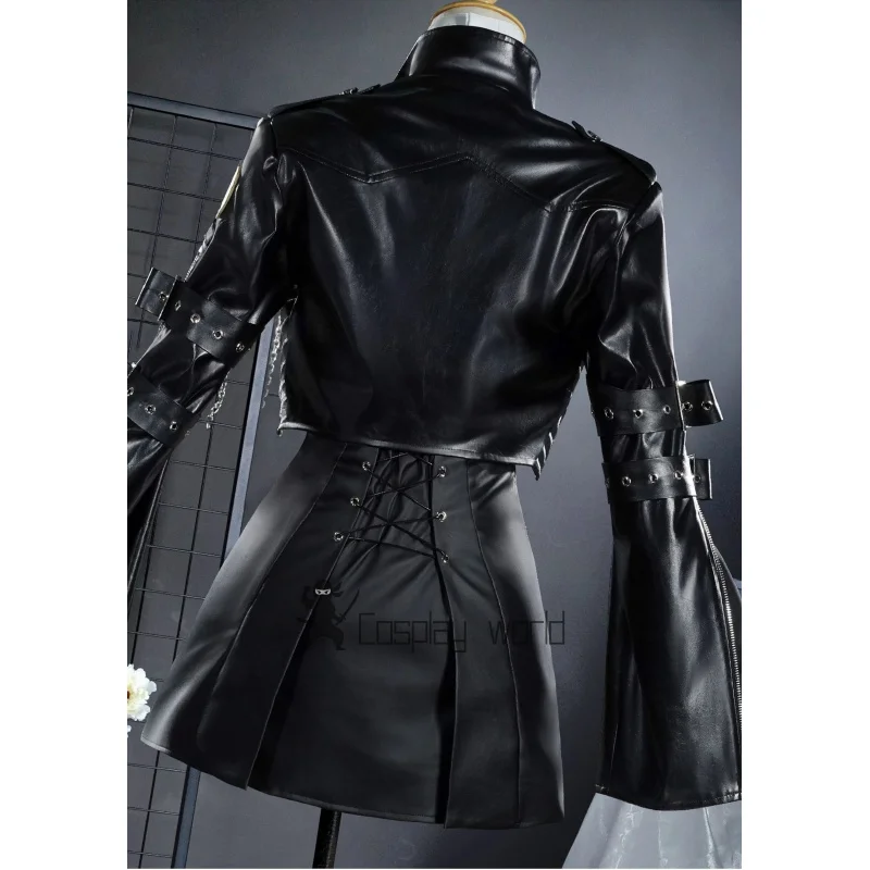 Arknights Cosplay Costume Lemuen Sexy Leather Jacket Dress Leg Warmer Carnival Anime Uniform Halloween Party Game Clothes